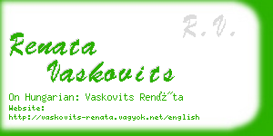 renata vaskovits business card